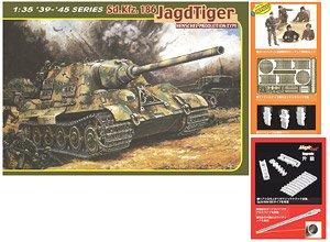 Sd.Kfz.186 JagdTiger Henschel Type w/Magic Tracks & Figure (Plastic model)
