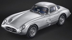 メルセデス ベンツ 300 SLR ウーレンハウト クーペ シルバー (インテリア：ブルー/ボンネット脱着) (ミニカー)