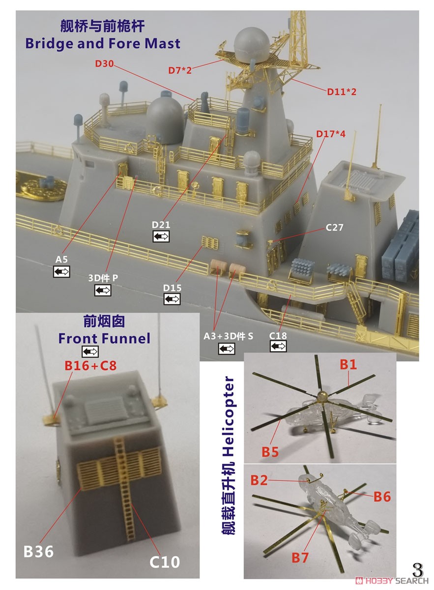 Chinese PLA Navy Destroyer Type 051C Upgrade Set (for Trumpeter 06731) (Plastic model) Other picture3