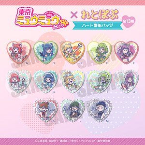[Tokyo Mew Mew New] Retro Pop Heart Type Can Badge (Set of 13) (Anime Toy)