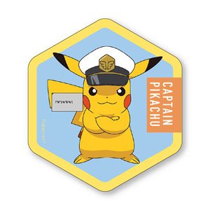 Pokemon Honey-Comb Acrylic Magnet Big (Captain Pikachu) (Anime Toy)