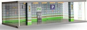 Assembly Type Diorama Car Parking P4 Green Floor (Case, Cover)