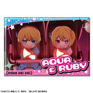 TV Animation [Oshi no Ko] Hologram Can Badge Design 10 (Aqua & Ruby) (Anime Toy)