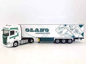 スカニア S500 冷蔵セミトレーラー OLANO LOGISTIQUE VERTE (ミニカー)