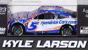 Kyle Larson #5 Hendrickcars.com Patrio Chevrolet Camaro NASCAR 2023 NASCAR All-Star Race Winner (Diecast Car)