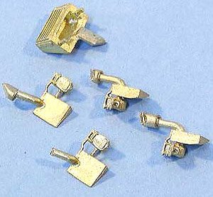 16番(HO) EF58EG機用パーツセット (前端梁ジャンパ栓・屋上EGダクト) (鉄道模型)