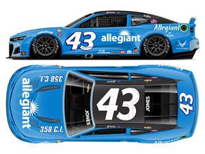 `エリック・ジョーンズ` #43 ALLEGIANT スローバック シボレー カマロ NASCAR 2023 (ミニカー)