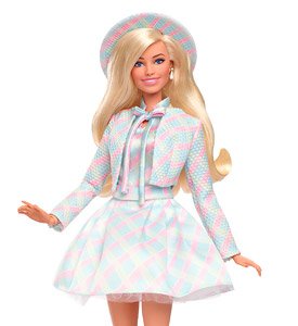 Barbie the Movie Collectible Doll, Margot Robbie As Barbie In Plaid Matching Set (Character Toy)