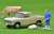 TLV-195d Datsun 1300 Truck (Light Brown) w/Figure (Diecast Car) Other picture1