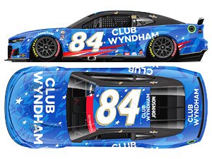 `ジミー・ジョンソン` #84 CLUB WYNDHEAM PATRIOTIC シボレー カマロ NASCAR 2023 (ミニカー)
