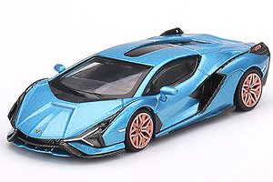 Lamborghini Sian FKP 37 Blu Aegir (LHD) (Diecast Car)
