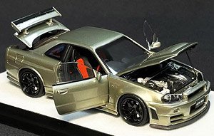 Nismo R34 GT-R Z-tune Jade Green ※フル開閉機能付 (ミニカー)