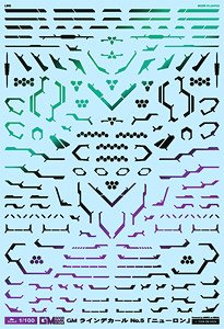 1/100 GM Line Decal No.5 [Neuron] Prism Black & Neon Blue (Material)