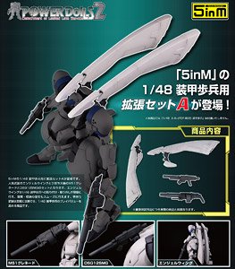 拡張セットA 5inM 1/48 装甲歩兵用[エンジェルウイング＆M51グレネード＆DSG12SMG］ (プラモデル)