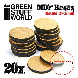 MDF製 円形型ベースセット (直径28.5mm) (ディスプレイ)