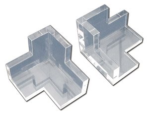 職人堅気 透明アクリル製 三方向直角出し 角三(かくさん) (工具)
