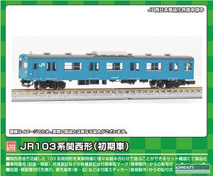 J.R. Series 103 Kansai Type KUHA103 (Early Type, Sky Blue) One Car Kit (Pre-Colored Kit) (Model Train)
