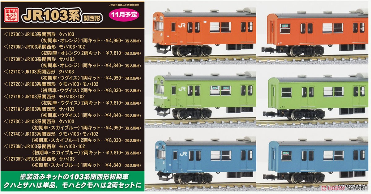 JR 103系 関西形 クハ103 (初期車・スカイブルー) 1両キット (塗装済みキット) (鉄道模型) その他の画像1