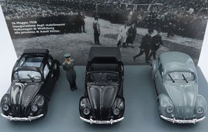 フォルクスワーゲン ビートル 1938年工場定礎 KDFワーゲン・プロトタイプ(V303)3台セット (ミニカー)