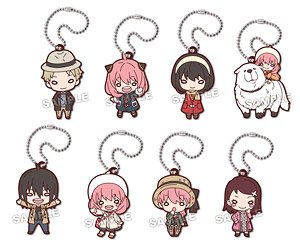 Nitotan Spy x Family Outing Time Rubber Mascot (Set of 8) (Anime Toy)