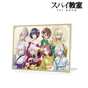 スパイ教室 描き下ろしイラスト 集合 花柄和装ver. A5アクリルパネル (キャラクターグッズ)