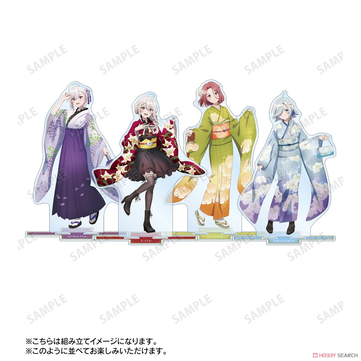 スパイ教室 描き下ろしイラスト グレーテ 花柄和装ver. BIGアクリルスタンド (キャラクターグッズ) その他の画像2