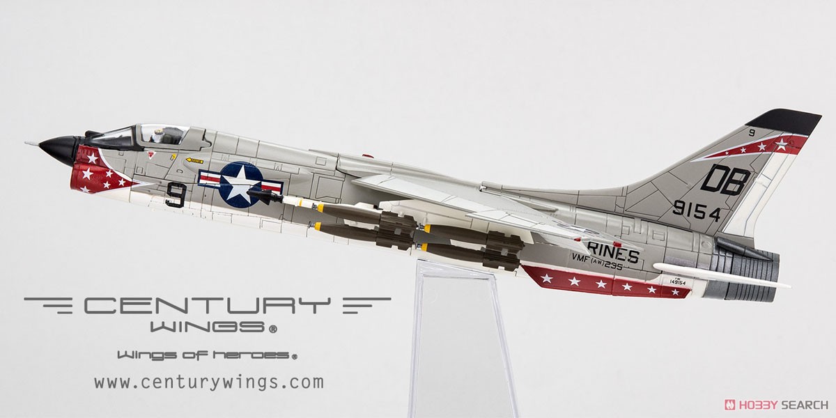 F-8E クルーセイダー アメリカ海兵隊 第235海兵戦闘飛行隊 (全天候) デス・エンジェルス (フラップ・スラットダウン固定) ダナン基地・南ベトナム 1966年 DB9 (完成品飛行機) 商品画像3