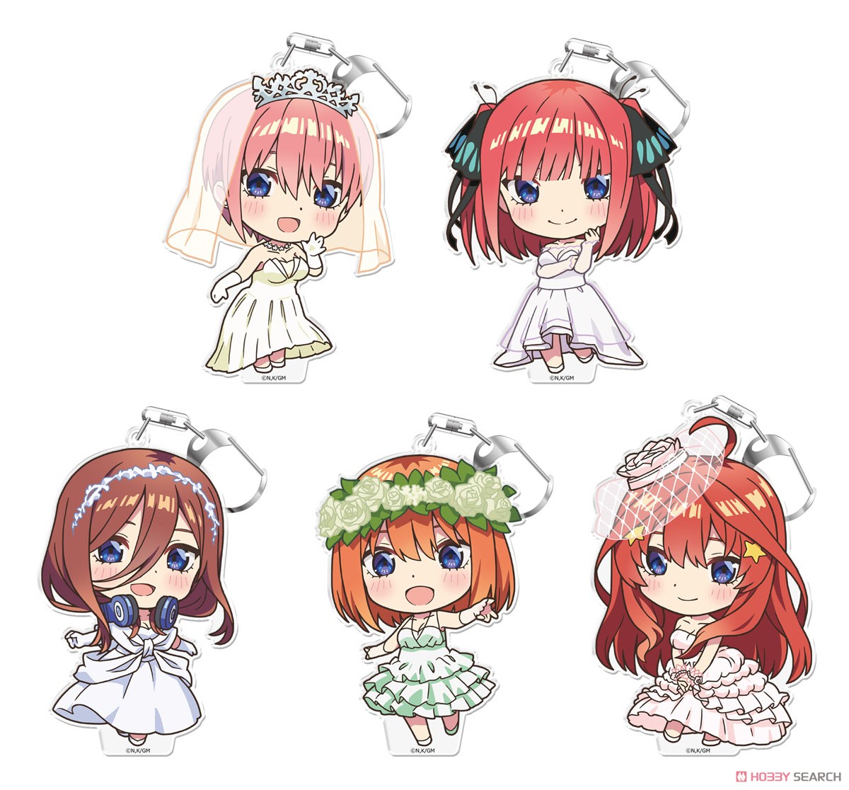 映画「五等分の花嫁」 ぷにこれ！キーホルダー(スタンド付) 中野四葉 (キャラクターグッズ) その他の画像1