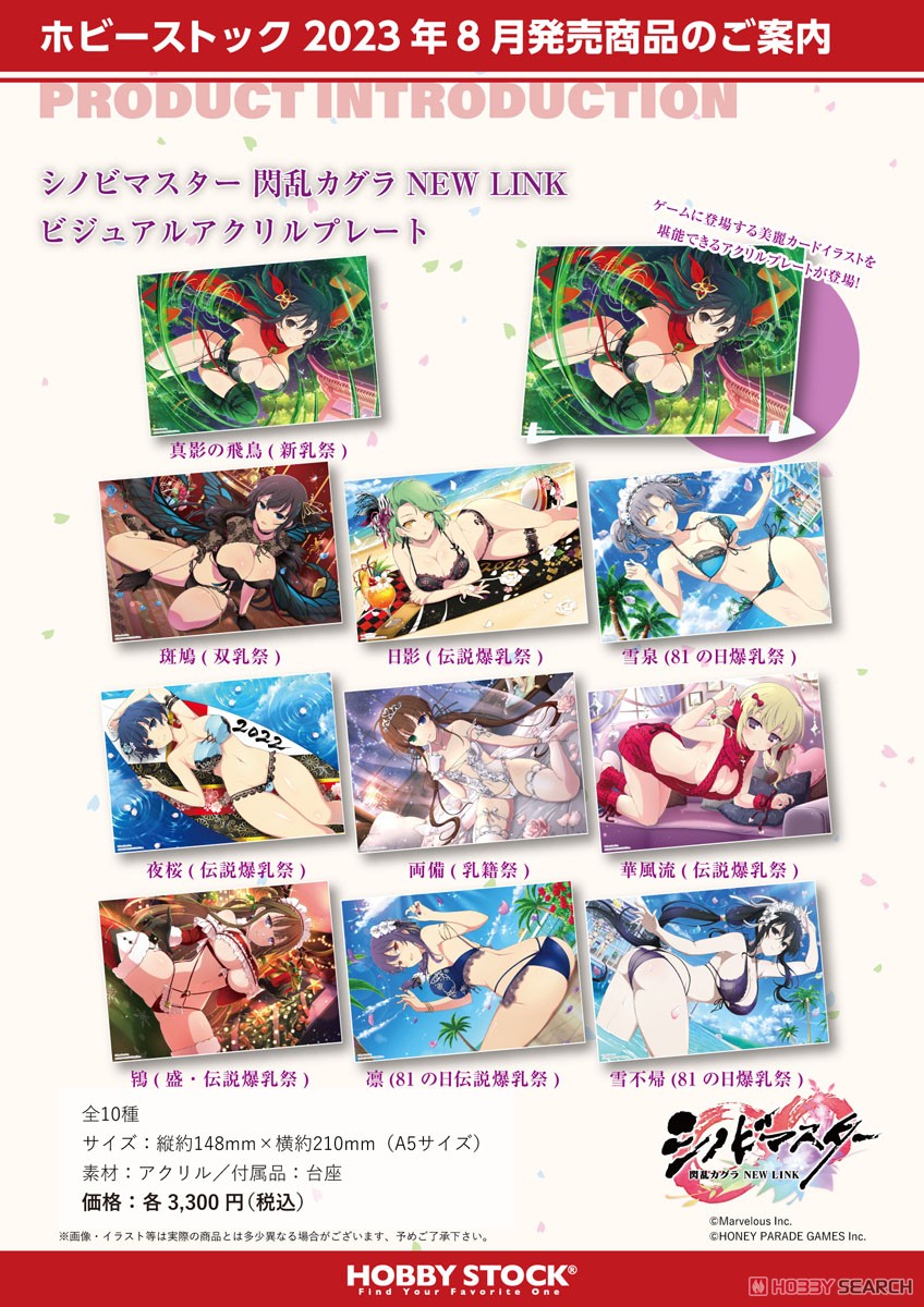 シノビマスター 閃乱カグラ NEW LINK ビジュアルアクリルプレート 華風流(伝説爆乳祭) (キャラクターグッズ) その他の画像1