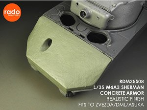 WWII アメリカ M4A3シャーマン戦車用コンクリート装甲セット(ズベズダ/ドラゴン/アスカモデル用) (プラモデル)