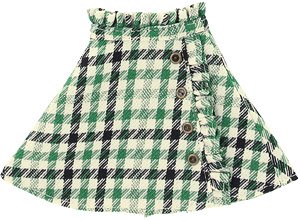 PNS Side Frill Skirt - Sensual Check - (Green) (Fashion Doll)