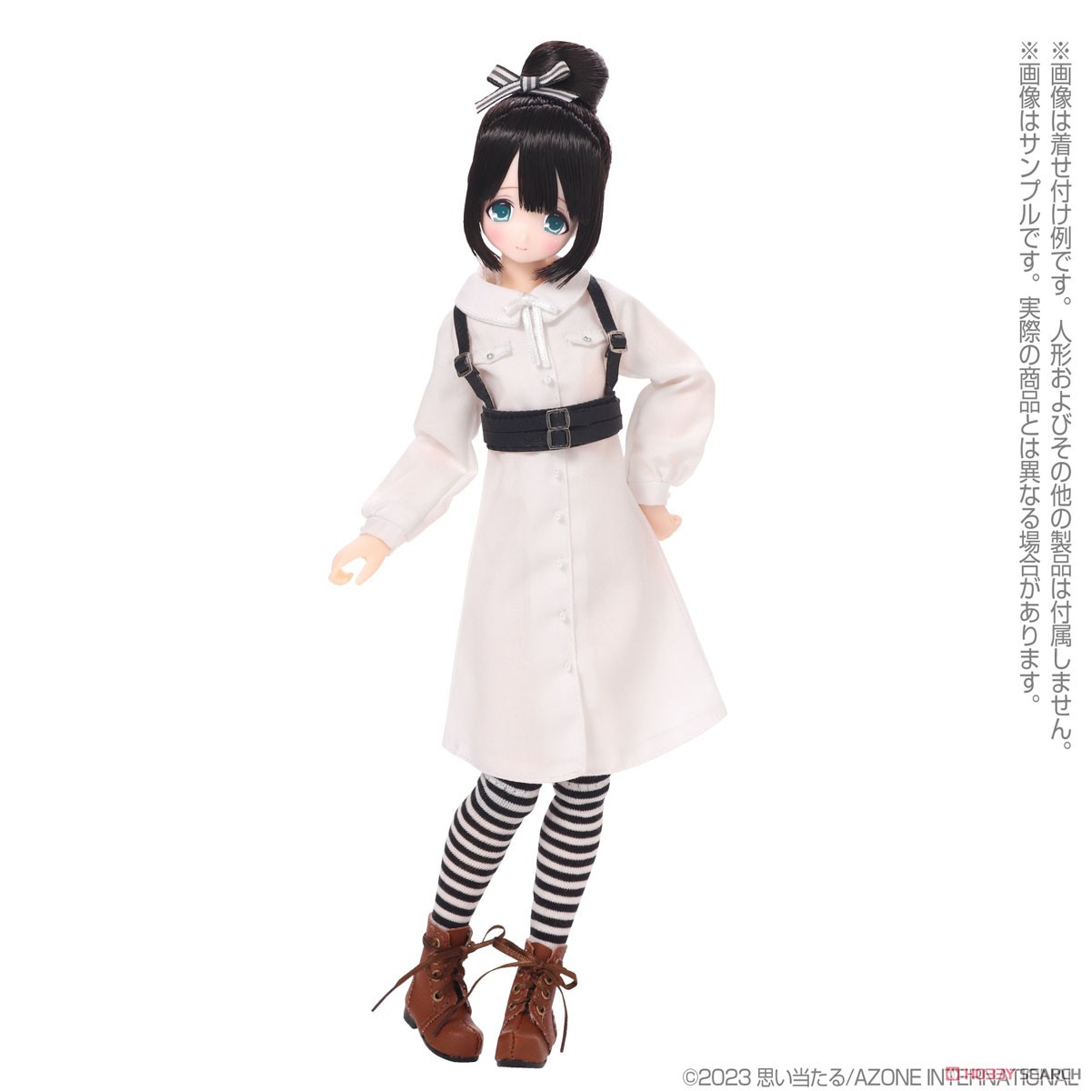 PNM H Belt Dress Set (White x Black) (Fashion Doll) Other picture1