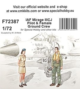 IAF Mirage IIICJ Pilot & Female Ground Crew (Plastic model)