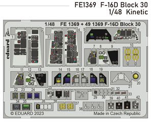 F-16D ブロック30 ズームエッチングパーツ (キネティック用) (プラモデル)