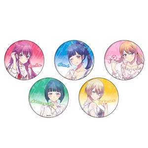 ホログラム缶バッジ(65mm) 「TVアニメ『女神のカフェテラス』」 01 突然の雨ver. ボックス (描き下ろしイラスト) (5個セット) (キャラクターグッズ)