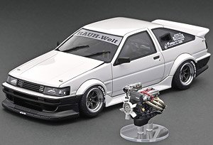 RWB AE86 White/Black With Engine (ミニカー)