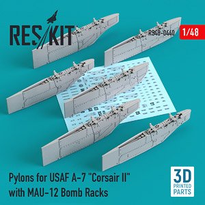 A-7 コルセアII パイロンセット (米空軍用、MAU-12爆弾架付) (プラモデル)