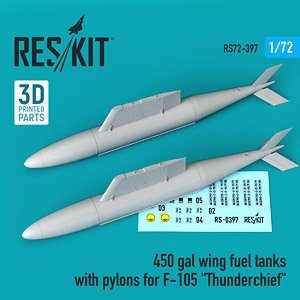 F-105用450ガロン増槽w/パイロン (2個入) (プラモデル)