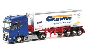 (HO) DAF XG+ サイロコンテナ セミトレーラー `Greiwing` (鉄道模型)