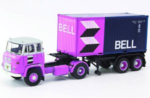 (HO) スカニア LB 76コンテナセミトレーラー `van der Linden/Bell` (鉄道模型)