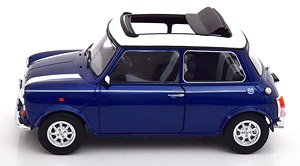 Mini Cooper Sunroof Blue Metallic / White RHD (Diecast Car)