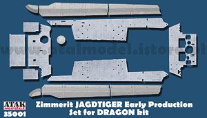 Zimmerit Jagdtiger Porsche Production (for Dragon / Revell) (Plastic model)