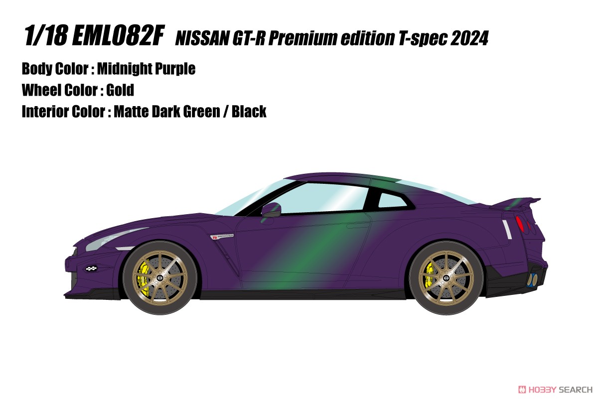NISSAN GT-R Premium edition T-spec 2024 ミッドナイトパープル (ミニカー) その他の画像1