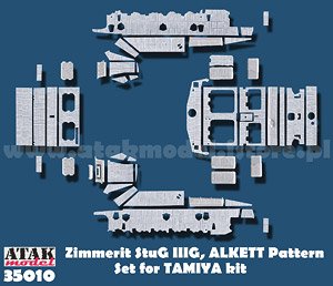 Zimmerit Stug III G Alkett Pattern (for Tamiya) (Plastic model)