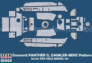 Zimmerit Panther G (for Rye Field Model) (Plastic model)