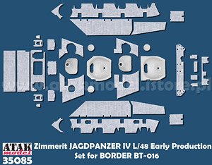 Zimmerit Jagdpanzer IV L/48 Early (for Border Model) (Plastic model)