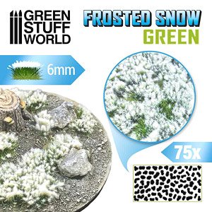 情景素材 雪を被った茂み 高さ6mm グリーン (粘着剤付) (素材)