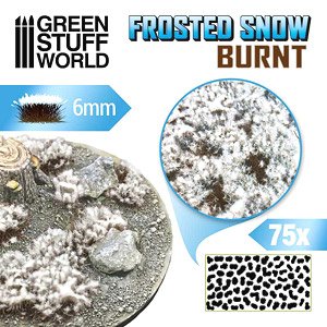 Shrubs Tufts - 6mm Frosted Snow - Burnt (Material)