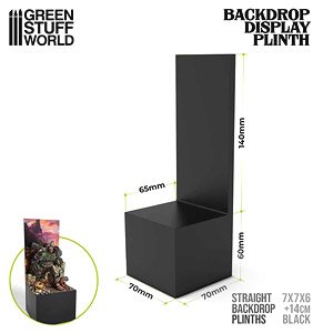 Straight Backdrop Plinths 7x7x6cm Black (Display)