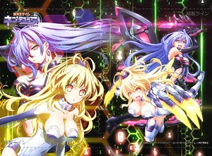 TV Animation [Hyperdimension Neptunia] B2 Tapestry Yellow Heart & Iris Heart (Anime Toy)